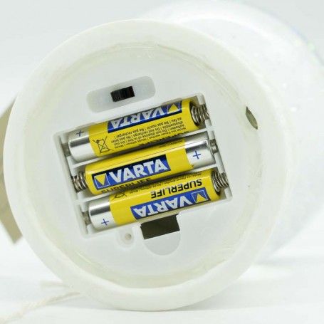 Sfera Natalizia ad Acqua in Vetro e Poliresina con Babbo Natale su Cavallo a Dondolo D.10 cm