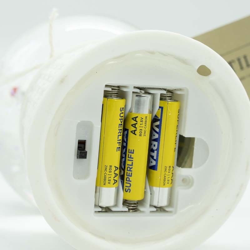 Sfera Natalizia ad Acqua in Vetro e Poliresina con Babbo Natale e Albero D.10 cm