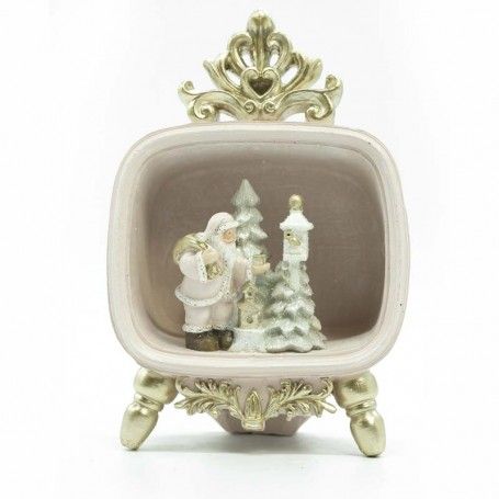 Tv Natalizia con Babbo Natale e Alberi H.15 cm