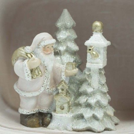 Tv Natalizia con Babbo Natale e Alberi H.15 cm