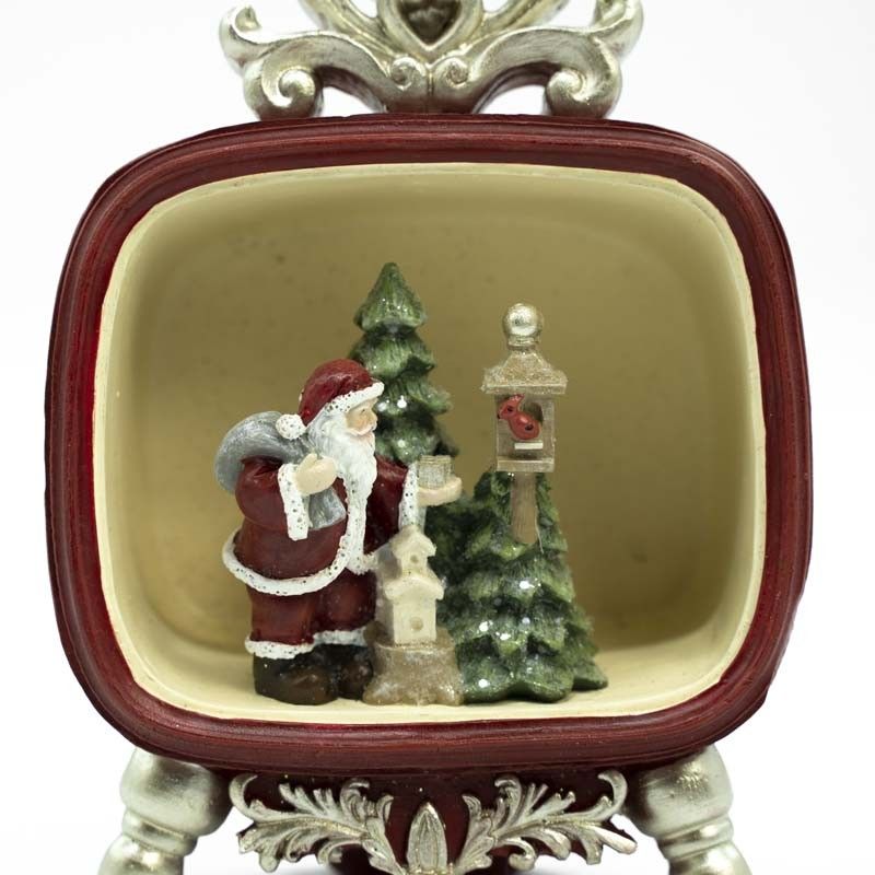 Tv Natalizia con Babbo Natale e Alberi H.15 cm