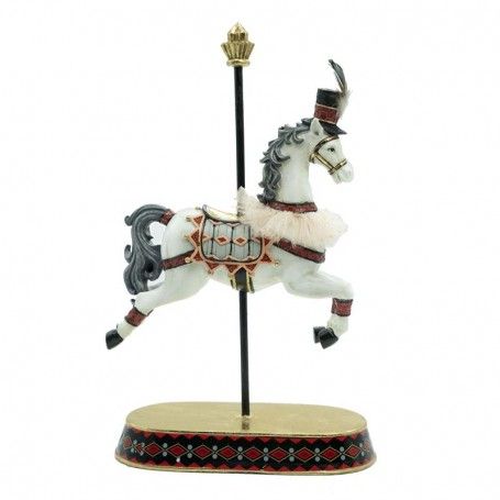 Cavallo Bianco con Base in Resina H.30 cm