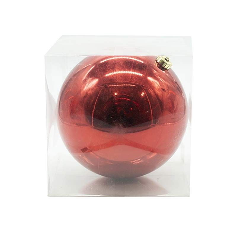 Palla di Natale in Plastica Lucida D.20 cm Conf. da 1 Pz