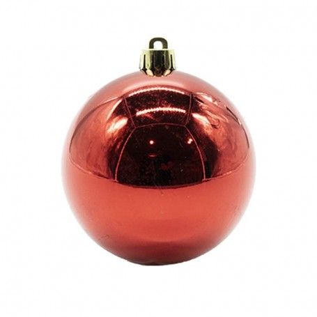 Palle di Natale in Plastica Lucide D.8 cm Confezione da 16 Pz