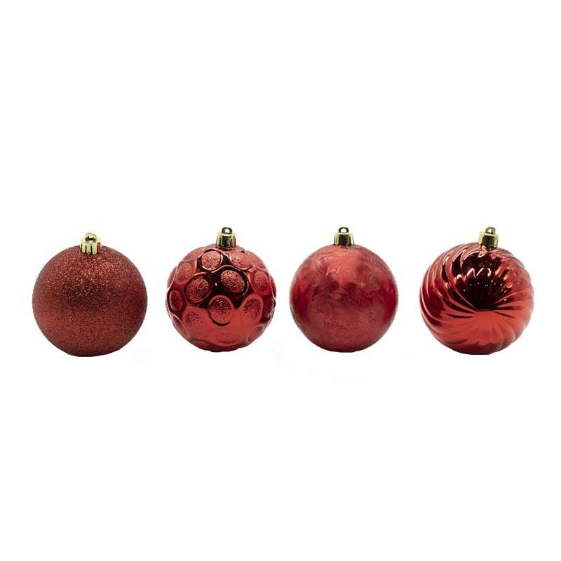 30 Palline Di Natale COM-FOUR In Plastica Infrangibile, Diametro 7 Cm, Color Oro Opaco E Lucido, Decorazioni Per Albero Di Natale