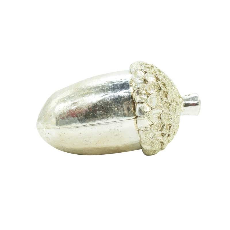 Ghianda Natalizia con Glitter da Appendere H.13 cm 2 Colori