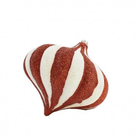 Cipolla Natalizia a Strisce Bianche e Rosse 15 cm