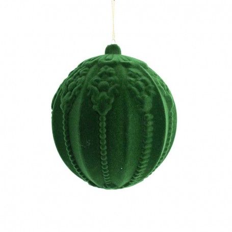 Palla di Natale in Velluto Decorato D.14 cm Conf. da 1 Pz