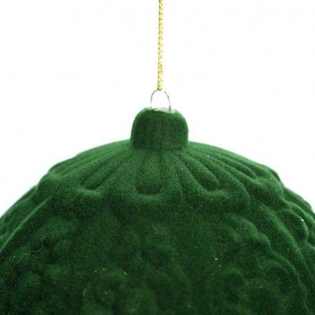 Palla di Natale in Velluto Decorato D.20 cm Conf. da 1 Pz