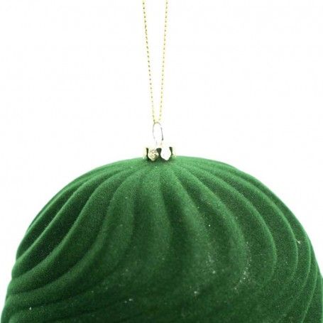 Palla di Natale in Velluto con Onde D.15 cm Conf. da 1 Pz