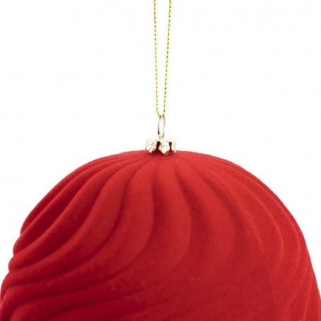 Palla di Natale in Velluto con Onde D.15 cm Conf. da 1 Pz