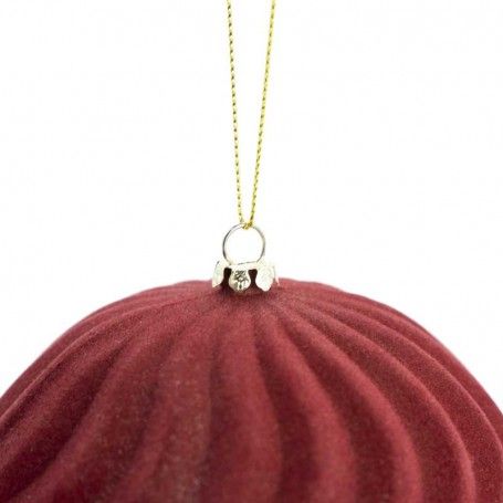 Palla di Natale in Velluto con Onde D.12 cm Conf. da 1 Pz