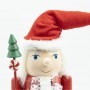 Elfo di Natale in Legno con Abito Bianco e Rosso H.38 cm