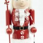 Elfo di Natale in Legno con Abito Bianco e Rosso H.38 cm