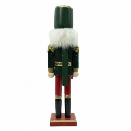 Schiaccianoci di Natale con Giacca di Velluto Verde H.38 cm