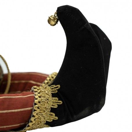 Mr. Gatto con Abito Burgundy e Oro H.38 cm