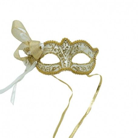 Maschera Oro e Avorio 15x8 cm