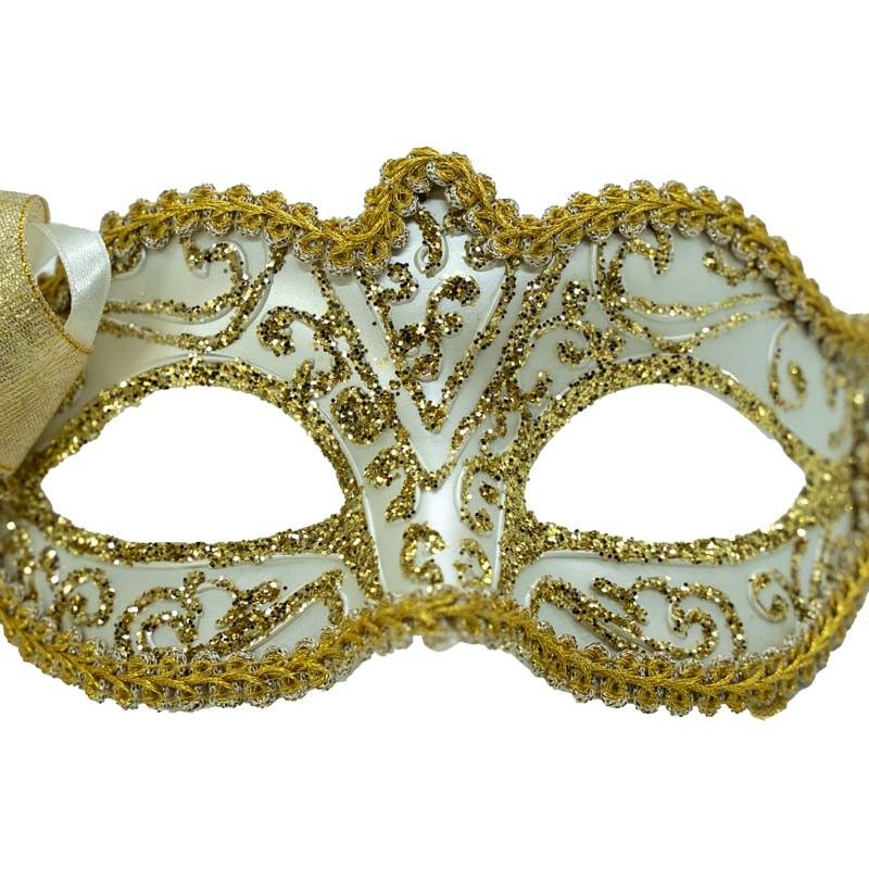 Maschera Oro e Avorio 15x8 cm