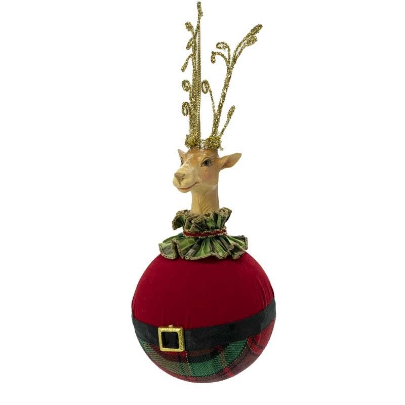 Palla di Natale con Renna da Appendere D.15 cm Disponibile in 2 Colori