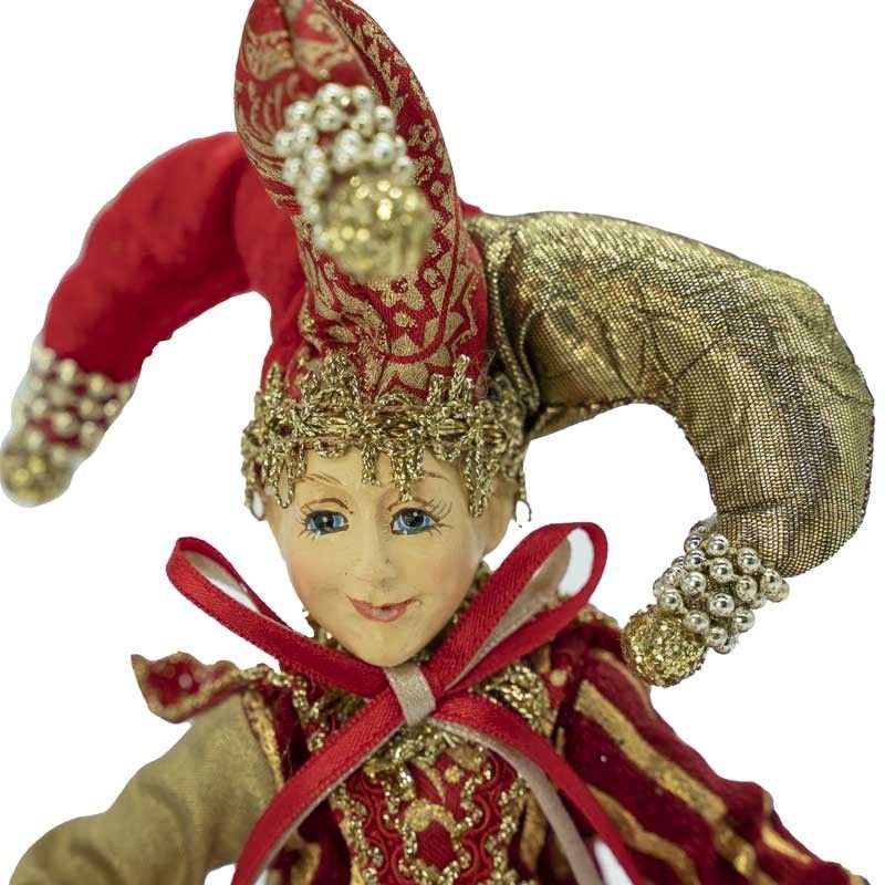 Jolly con Abito Rosso Oro e Platino H.30 cm