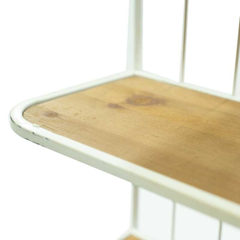 Mensola Stile Industrial in Legno e Metallo H.66 cm