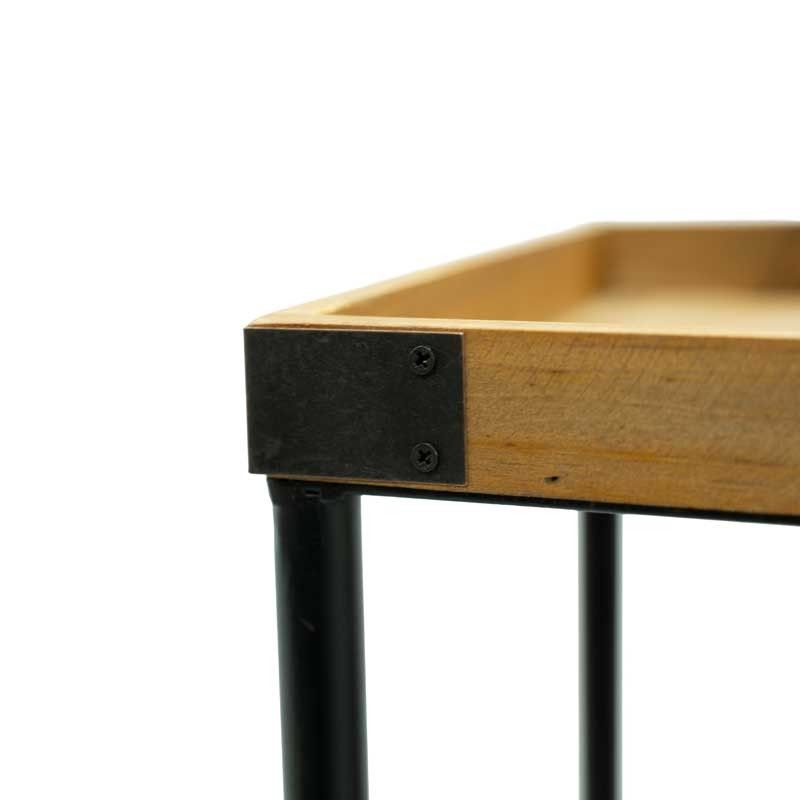 Mensola Stile Industrial con Separatori e Ganci H.79 cm