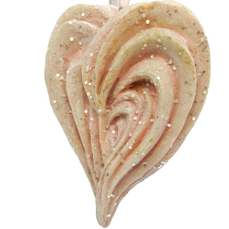Cuore di Panna Natalizio da Appendere 8 cm