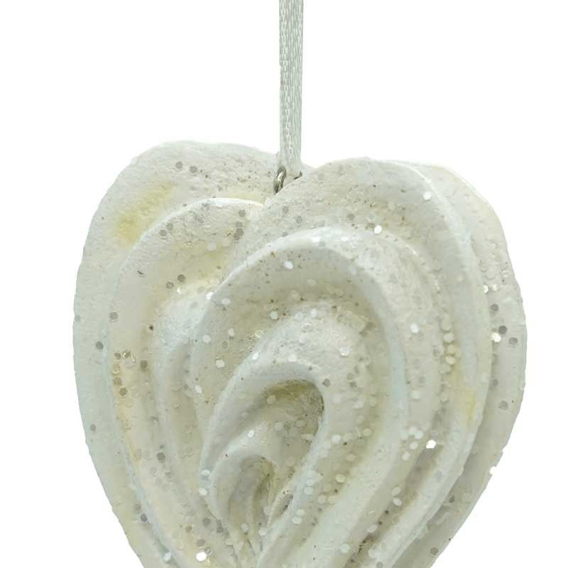 Cuore di Panna Natalizio da Appendere 8 cm