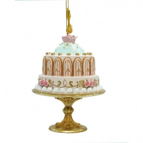 Tortina con Alzatina Natalizia in Resina H.13 cm 3 Colori