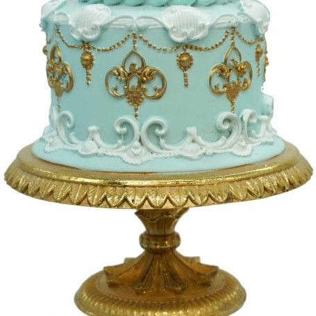 Tortina con Alzatina Natalizia in Resina H.13 cm 3 Colori