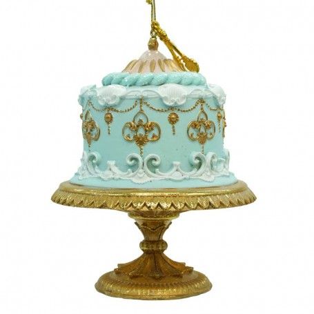 Tortina con Alzatina Natalizia in Resina H.13 cm 3 Colori