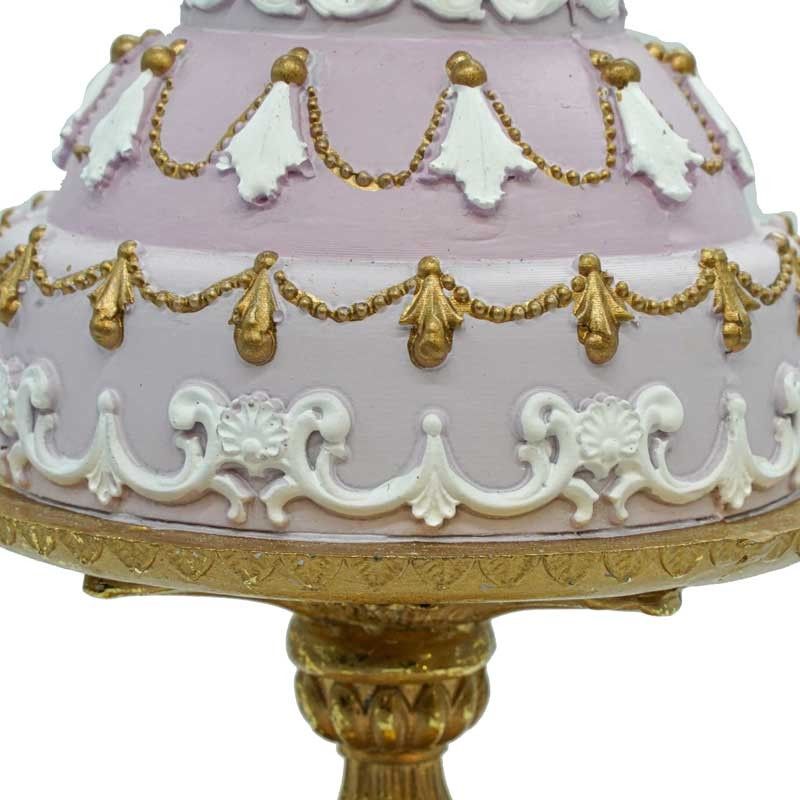 Tortina con Alzatina Natalizia in Resina H.13 cm 3 Colori