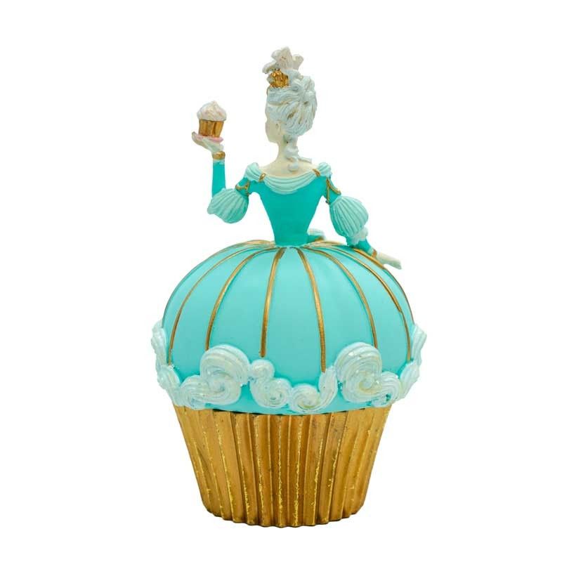 Dama da Ballo Cup Cake Natalizia H.15 cm 2 Colori