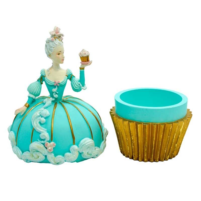 Dama da Ballo Cup Cake Natalizia H.15 cm 2 Colori