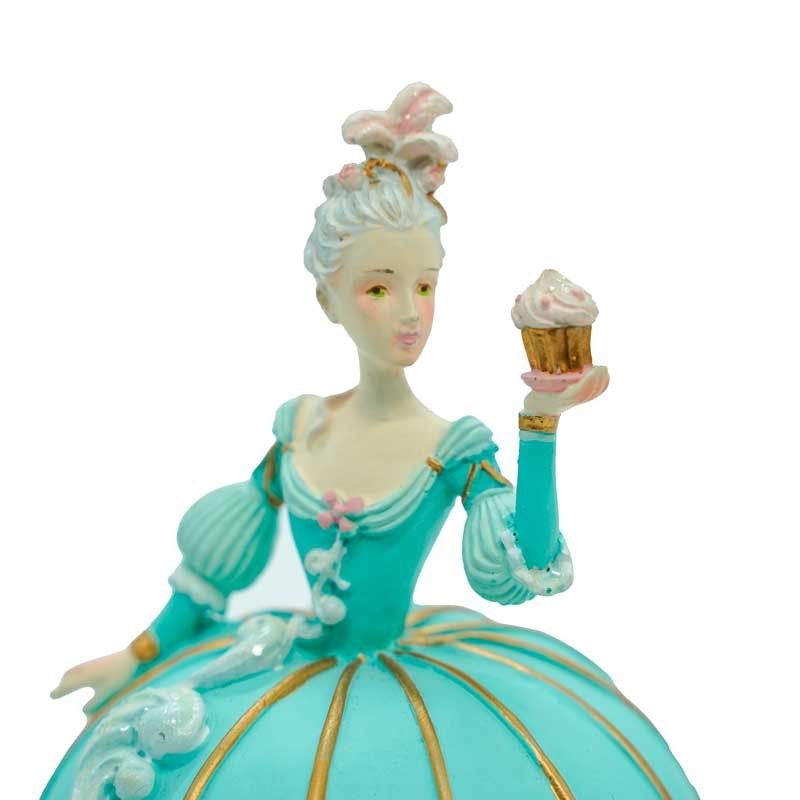 Dama da Ballo Cup Cake Natalizia H.15 cm 2 Colori