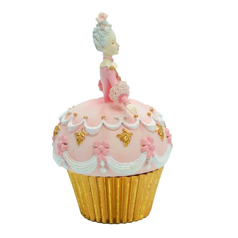 Dama da Ballo Cup Cake Natalizia H.15 cm 2 Colori