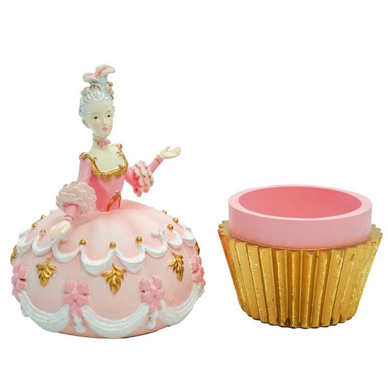 Dama da Ballo Cup Cake Natalizia H.15 cm 2 Colori
