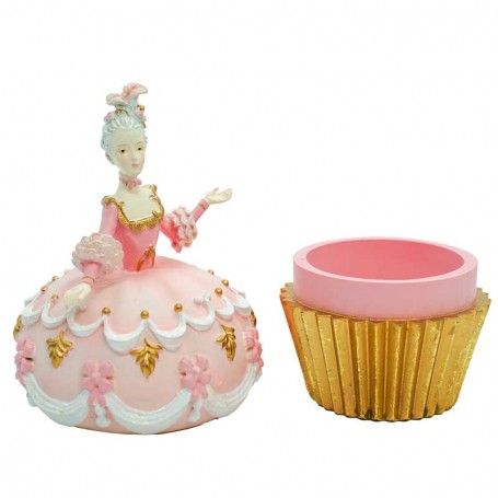Dama da Ballo Cup Cake Natalizia H.15 cm 2 Colori