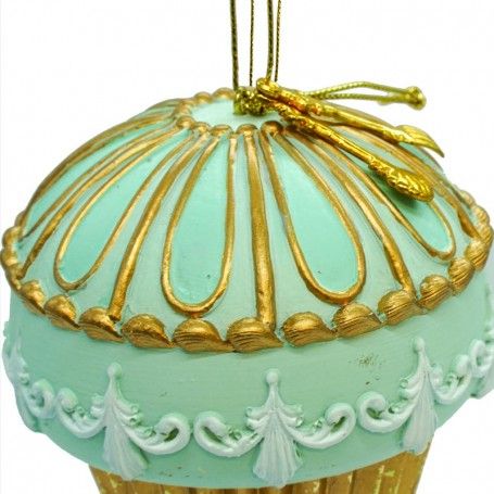 Cup Cake Natalizi in Resina da Appendere H.8 cm 2 Colori