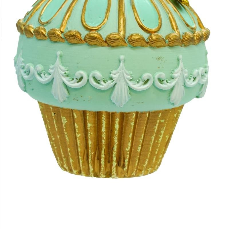 Cup Cake Natalizi in Resina da Appendere H.8 cm 2 Colori