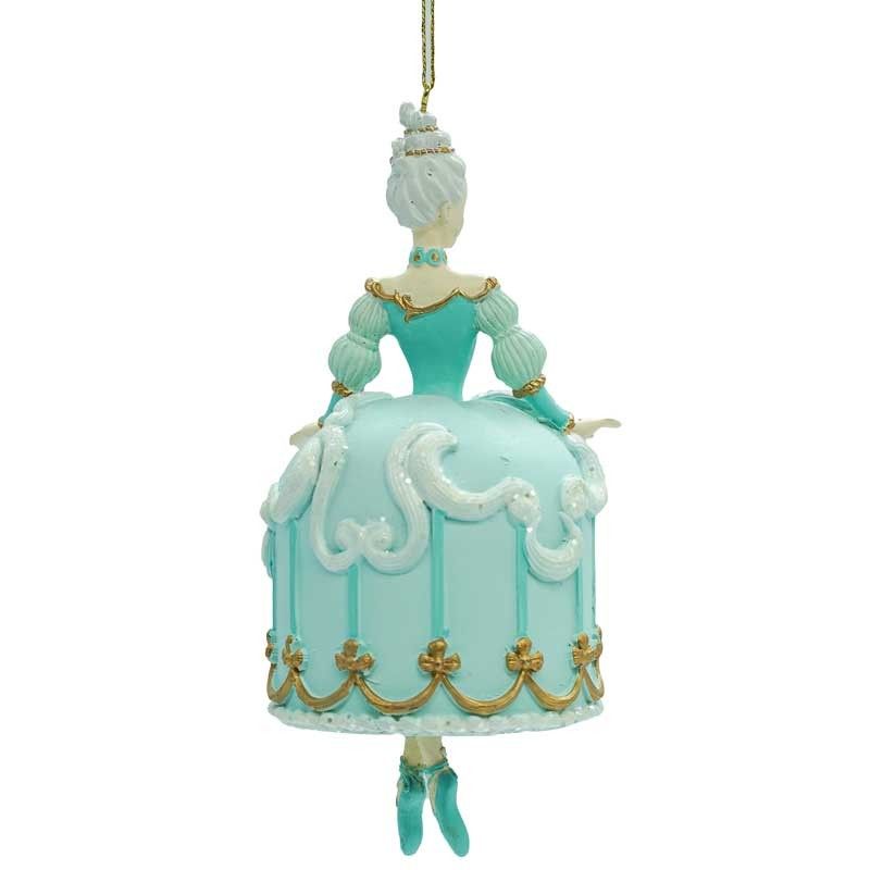 Dama da Ballo Natalizia in Resina H.13 cm 2 Colori