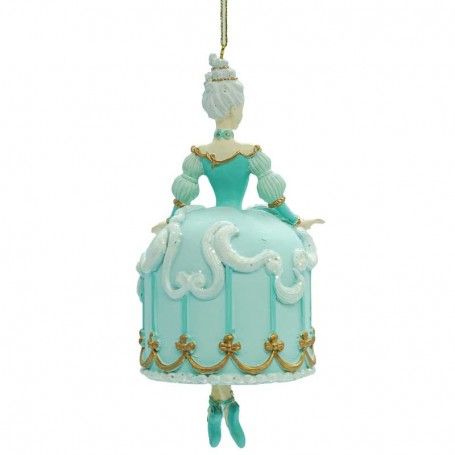 Dama da Ballo Natalizia in Resina H.13 cm 2 Colori