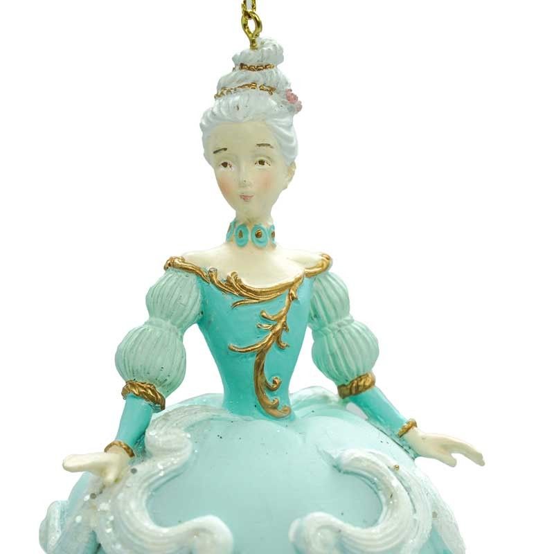 Dama da Ballo Natalizia in Resina H.13 cm 2 Colori