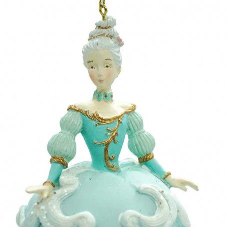 Dama da Ballo Natalizia in Resina H.13 cm 2 Colori