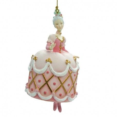 Dama da Ballo Natalizia in Resina H.13 cm 2 Colori