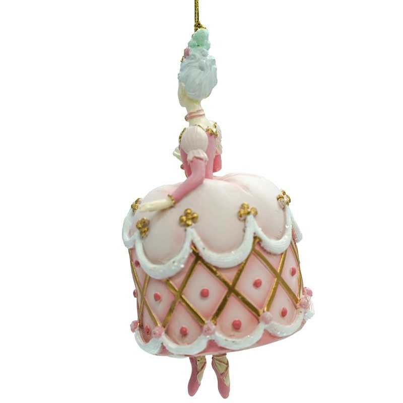 Dama da Ballo Natalizia in Resina H.13 cm 2 Colori