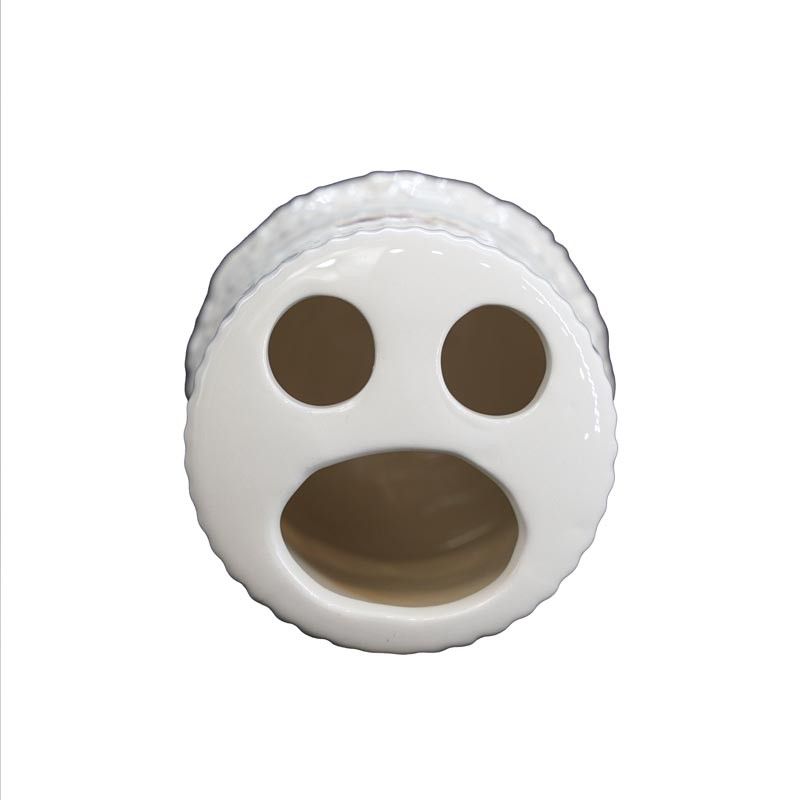 Porta Spazzolini in Ceramica Bianca con Renna H.9 cm