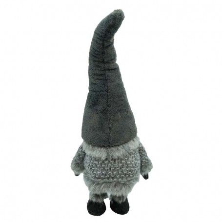 Gnomo di Natale con Vestito Grigio Scuro H.90 cm