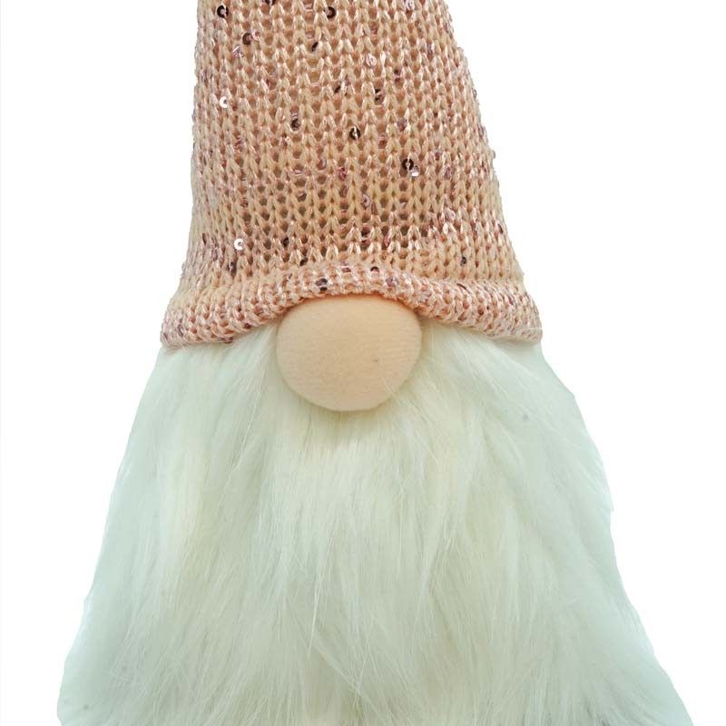 Testa di Gnomo Natalizie Beige/Rosa H.56 cm