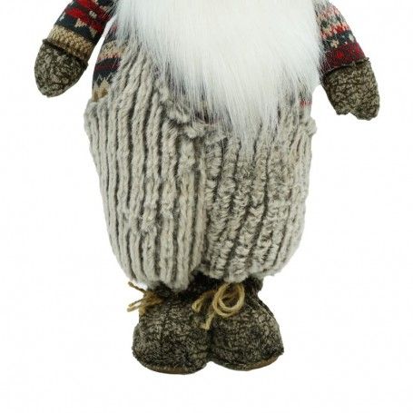 Gnomo Natalizio con Abito Grigio e Cappello Rosso H.72 cm